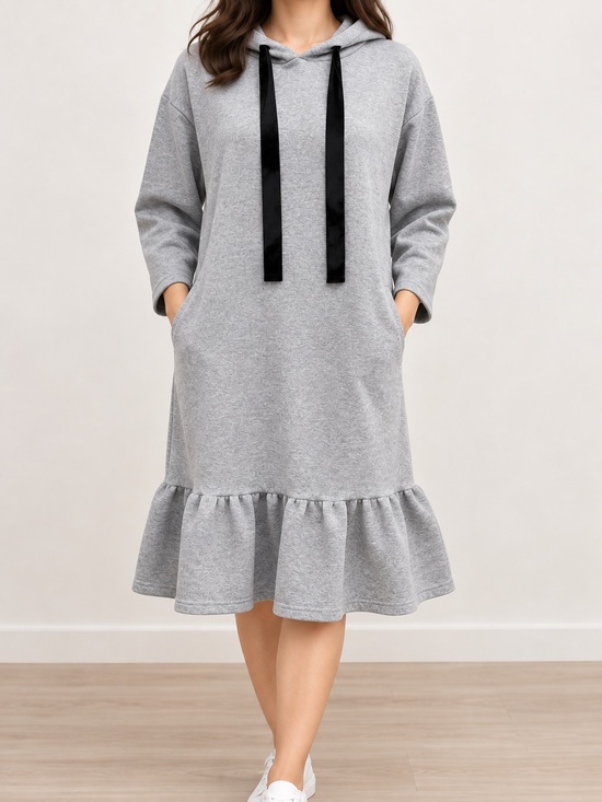 L'Eccove Dresses & Skirts - L’Eccove Gray Sweatshirt Dress